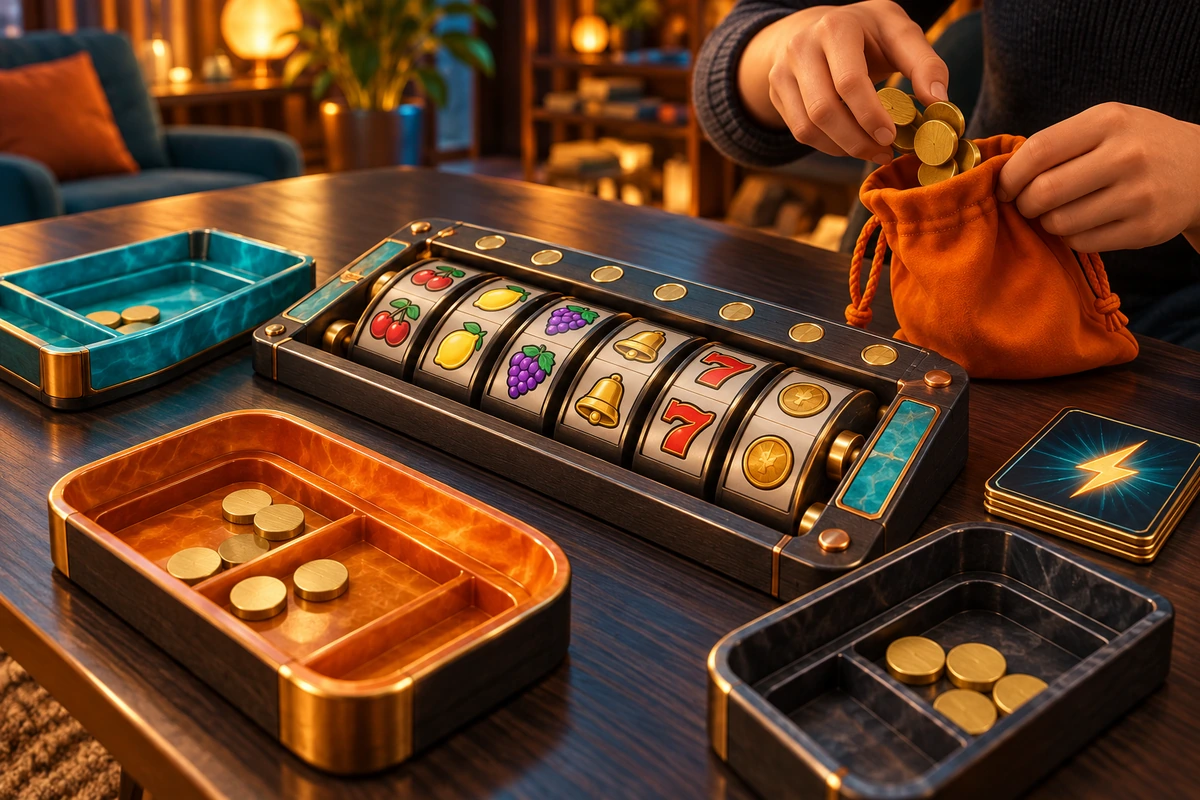 Nuvakelo: Separate personal trays placed around a shared manual reel board